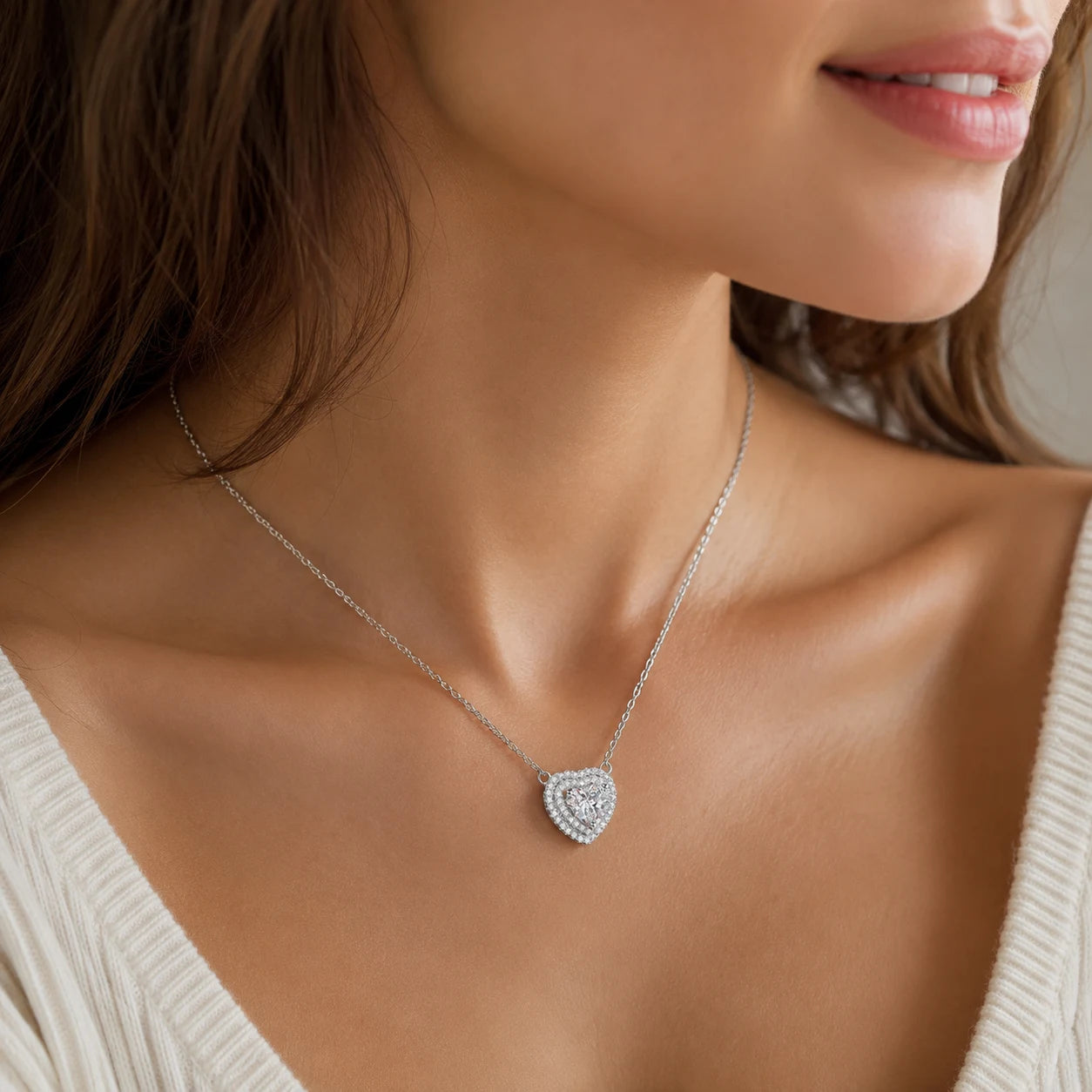 Evelyn™ Heart Moissanite Necklace