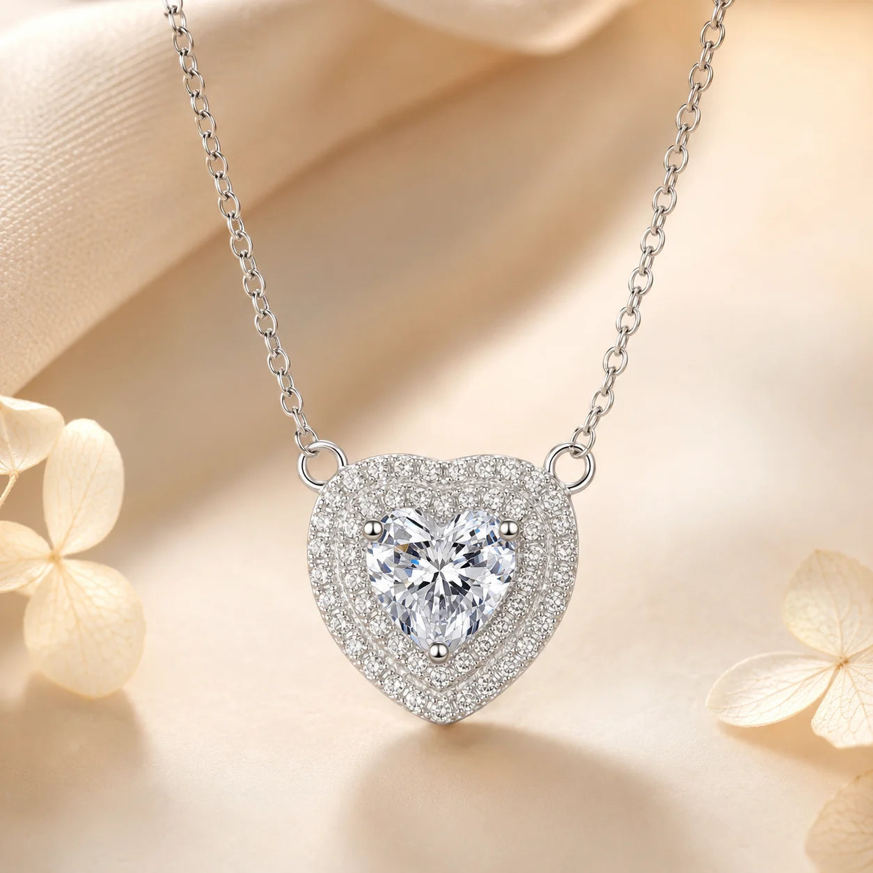 Evelyn™ Heart Moissanite Necklace