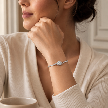 Square Candy™ Moissanite Bracelet in S925 Sterling