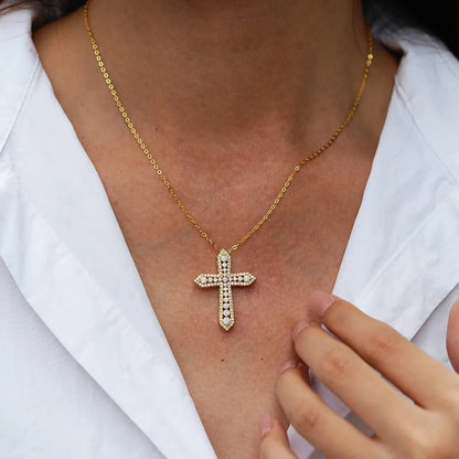 Everlight Moissanite™ Cross Necklace in S925 Silver