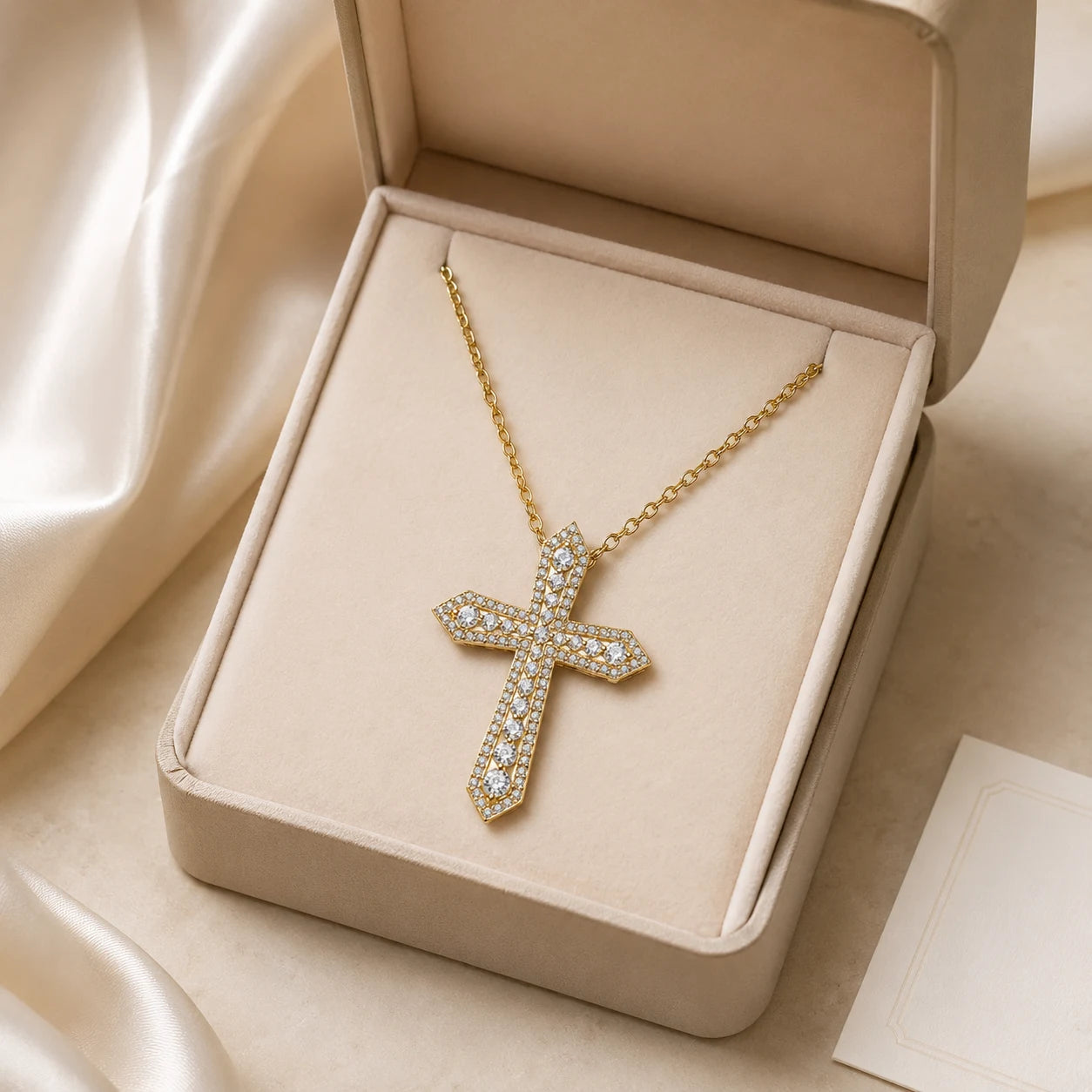 Everlight Moissanite™ Cross Necklace in S925 Silver